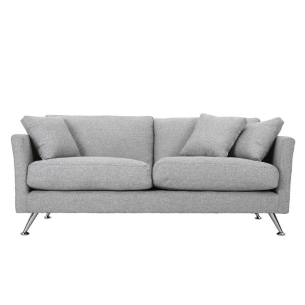 Canapé Moderne en Tissu Gris Clair