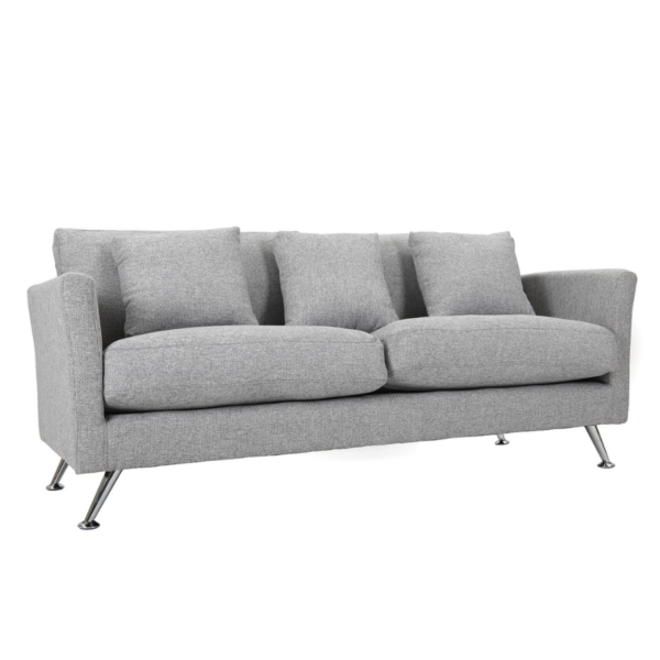 Canapé Moderne en Tissu Gris Clair – Image 2