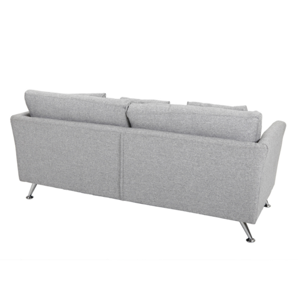 Canapé Moderne en Tissu Gris Clair – Image 3