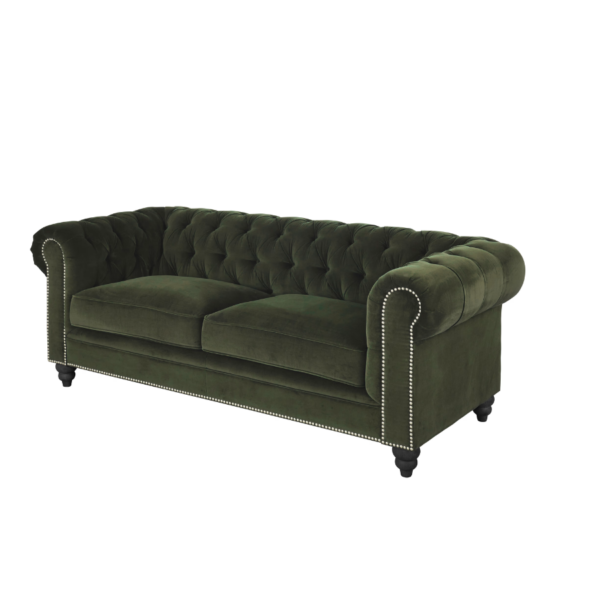 Canapé Chesterfield en velours – Image 3